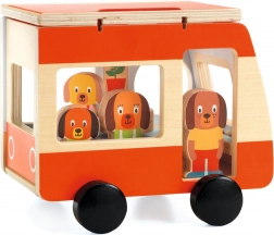 Houten multivan met beertjes Djeco