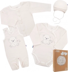 babyset voor de kraamafdeling New Baby Sweet Bear beige 56 (0–3 m)