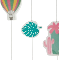 Bieco wooden hanging mobile with llama motif