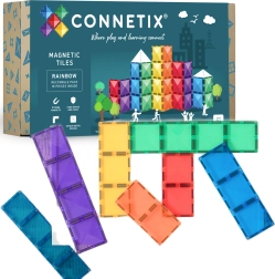 Magnetic Building Set CONNETIX Rainbow Rectangle Pack – 18 pieces