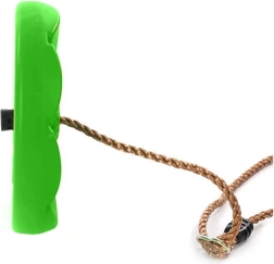 Tuin­schommel voor kinderen met bloemvormige zitting en touw – Groen