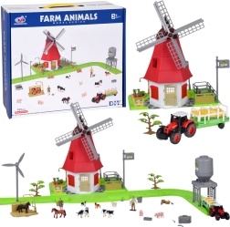 Farm construction set with windmill and animals, 101 pieces