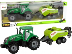 Groene tractor met vliegwiel en afneembare maaier
