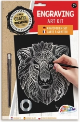 zilveren krasprent leeuw GRAFIX