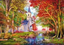 Puzzle Autumn Chapel 1000 pieces SCHMIDT