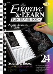 ROYAL & LANGNICKEL scratch‑art blok – wilde dieren van Noord‑Amerika