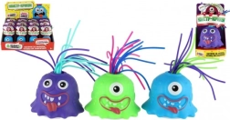 Plastic monstertje met zuignap 7 cm met licht en geluid