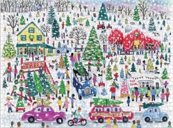 Galison Puzzle Farm with Christmas Trees 1000 Pieces