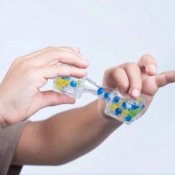 Fidget Blox Sound relaxation cube – blue and yellow