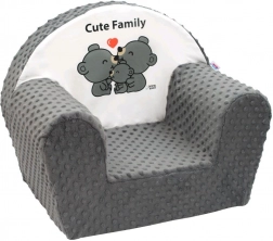 Kinderfauteuil van Minky New Baby Cute Family – grijs