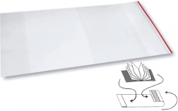 universele transparante PP-hoes 312 × 540 mm met glanzend oppervlak en zelfklevende strip