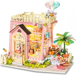 Maison miniature ROBOTIME Holiday Party Time – kit DIY avec LED