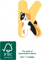 Small foot houten letter K