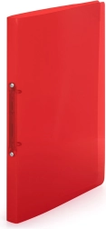 Classeur en polypropylène A4, 2 anneaux, rouge