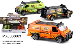 Metalen politiebus model 1:32 met pullback-functie