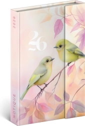 Agenda hebdomadaire magnétique Oiseaux 2026