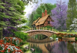 Puzzle Cottage by the River 1000 pieces CASTORLAND