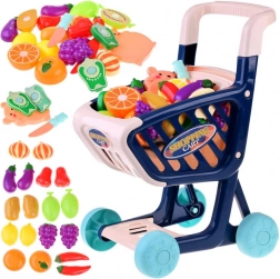 Winkelwagen + snijbare groenten en fruit Shop Fun 36 el. ZA4791