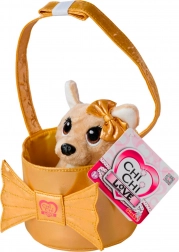 Chi Chi Love Shimmer pluchen hondje in een handtas