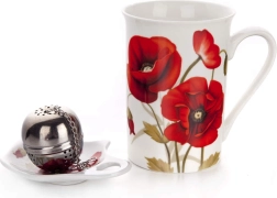Driedelige theeset Red Poppy
