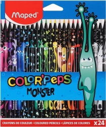Driekantige kleurpotloden MAPED Color'Peps Monster 24 stuks