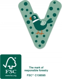 small foot houten letter V