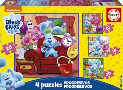 BLUE'S CLUES 4-in-1 Progressive Puzzle for Kids (12, 16, 20 and 25 pieces)