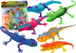 Set of Lizard Figures Colorful Reptiles 8 Pieces