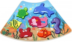 Houten inlegpuzzel Onderwaterwereld – koppelbaar