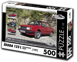 Puzzle RETRO-AUTA Škoda 125 L volant à droite 500 pièces
