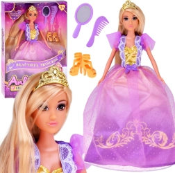 Prinzessinnenpuppe mit langen Haaren im Ballkleid mit Zubehör