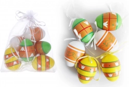 Decoratieve plastic beschilderde eieren 6 cm