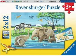 Ravensburger puzzel Dierenjongens 2×12 stukjes