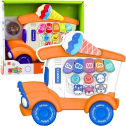 Educational children's electric piano Lodziarnia – orange