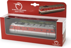 Metal Locomotive Red and Grey 17 cm