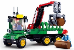 Sluban Ferme Tracteur avec remorque pour rondins