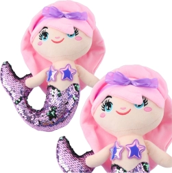 Plush Mermaid with Two-Toned Glitter Tail 28 cm