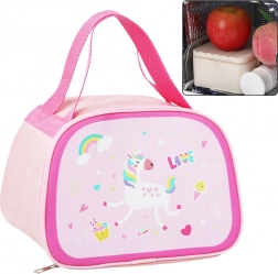 Roze thermische lunchtas met eenhoorn 23cm