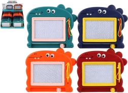 Magnetic Drawing Board for Kids Shaped Like a Dinosaur, 4 Colors