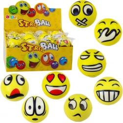antistress schuimbal met emoticon 6 cm