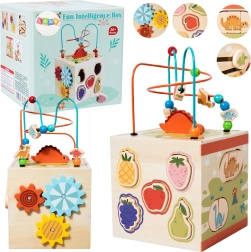 Cube éducatif sensoriel en bois Montessori