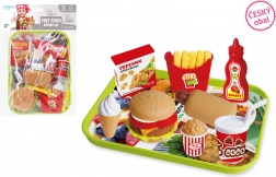 Play Set Fast Food with Tray for Children