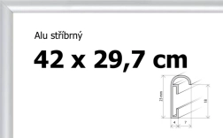 Aluminum puzzle frame A3 42 × 29.7 cm – silver