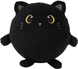 Peluche squishy chaton noir 15 cm