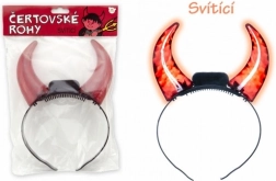 Lichtgevende duivelshorens op batterijen 15 cm