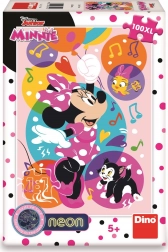 Glowing Neon Puzzle Minnie and Balloons 100 XL Pieces