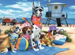 Ravensburger puzzle Dogs Prohibited at the Beach XXL 100 pieces