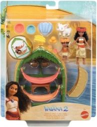 Speelset kleine pop Vaiana en zus in het dorp