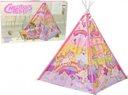 Kindertent met eenhoorns en lichteffecten roze
