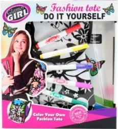 Kleurige rugzak voor kinderen met textielstiften